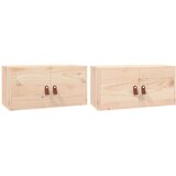  Zidni ormarići 2 kom 60 x 30 x 30 cm od masivne borovine | shoptok.hr