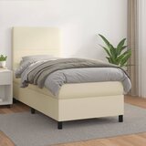  s oprugama i madracem krem 90 x 200 cm od umjetne kože | shoptok.hr