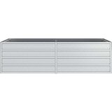 vidaXL Povišena vrtna gredica 160 x 80 x 45 cm pocinčani čelik srebrna | shoptok.hr