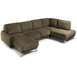 Bonami Selection Zelena sklopiva kutna garnitura od samta (s desnim kutom/u obliku slova "U") Tori – | shoptok.hr