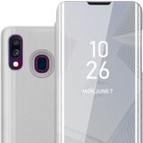 Cadorabo Ohišje, združljiv s Samsungom v Agate Silver - Clear View Zrcalo Zaščitni pokrov s funkcijo stojala 360 stopinj zaščita, (20568690) | Shoptok.si