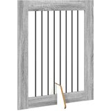  Vrata za pse z stojali 4 pcs Siva Sonoma 80 x 100 cm, (5000232687) | Shoptok.si