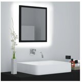  LED kopalniško ogledalo črno 40x8,5x37 cm iverna plošča | Shoptok.si