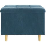  Shranjevalna tabureta z blazino Modra 60 x 60 x 45 cm Žamet, (5000208379) | Shoptok.si