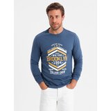 Ombre Men's collegiate style printed longsleeve - blue | shoptok.hr