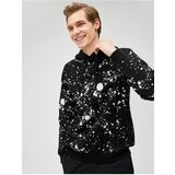 Koton Hooded Sweatshirt Slogan Embroidered Abstract Printed Long Sleeve | shoptok.hr