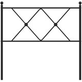  Metalno zamjensko uzglavlje crno 90 cm | shoptok.hr