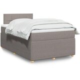  Krevet s oprugama i madracem smeđesivi 120 x 200 cm od tkanine | shoptok.hr