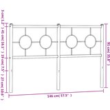 Metalno zamjensko uzglavlje bijelo 140 cm | Eponuda.com