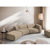 Makamii Bež žameten ležalnik (levi kot) Ekahi – | Shoptok.si