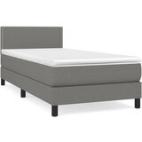 Maison Chic Box spring postelja - Vzmetna postelja z vzmetnico temno siva 90x190 cm blago SL6754, (21907200) Cene