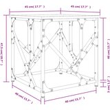  Stolić za kavu boja hrasta 45 x 45 x 47,5 cm konstruirano drvo | Shoptok.si