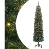 vidaXL Umestno božično drevo Zelena 210 cm PVC in Jeklo in Plastika | Shoptok.si