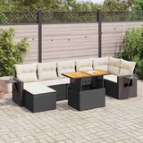 vidaXL 8-dijelni set vrtnih sofa od poliratana s jastucima crni | shoptok.hr