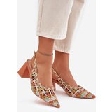 Boto Sandals With Braiding On A Heel Multicolor Ebina | Shoptok.si