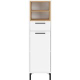 Germania Bijeli visoki kupaonski ormarić u dekoru hrasta 34x118 cm Loria - Cijene