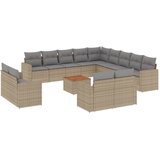  14-dijelni set vrtnih sofa s jastucima poliratan Bež | shoptok.hr