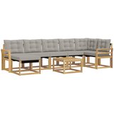  Set vanjskih sofa 8 kom. Bijela i svjetlosiva | shoptok.hr