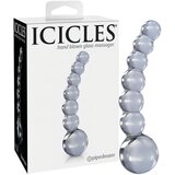 Icicles No. 66 - ukrivljen, sferičen, steklen dildo (prosojen) Cene