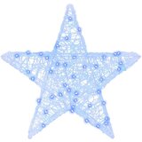 vidaXL 3D zvezda med 50 LED Modra 55 x 53.5 x 10 cm Akril | Shoptok.si