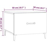  Stolići za kavu s metalnim nogama 2 kom boja hrasta 50x50x40 cm | shoptok.hr