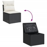  12-dijelni set vrtnih sofa od poliratana s jastucima crni | shoptok.hr