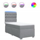 The Living Store Box spring postelja z vzmetnico svetlo siva 80x200 cm blago - Box Spring Postelja, (21496699) | Shoptok.si