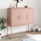 The Living Store Komoda roza 100,5x39x107 cm jeklo - Visoka Omara, (21436302) Cene