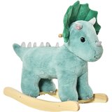 HOMCOM Gugalni konjiček plišasta gugalnica otroška gugalnica Triceratops dizajn temno zelene barve, (5000242222) | Shoptok.si
