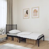 Metalni Kovinski posteljni okvir z vzglavjem črn 90x190 cm Cene