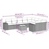  10-dijelni set vrtnih sofa poliratan s jastucima svijetlosivi | shoptok.hr