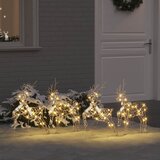  LED Riječni jeleni s 80 LED svjetlima 4 pcs Zlatno PET | shoptok.hr