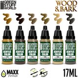 Green Stuff World Paint Set - Wood & Bark | Set Akrilnih Boja x6 | Eponuda.com