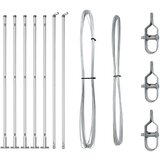 vidaXL Stupovi ograde s podlošcima 7 kom Ø32mm 78,5cm Galvanizirani čelik Cijene