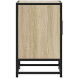 vidaXL Nočna omarica sonoma hrast 40x31x50 cm inž. les in kovina | Shoptok.si