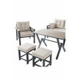 Hanah home baštenske garniture lilyum 3+1+1+2 cream | Eponuda.com