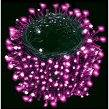 Aigostar LED spoljašnji božićni lanac 100xLED/8 funkcija 3xAA 5,3m IP44 ružičasta | Eponuda.com