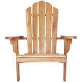  Vrtna Adirondack stolica Prirodna Čvrsto teak drvo | shoptok.hr
