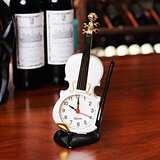 Venisymlis Budilka V Obliki Violine Ustvarjalna Prenosna Tiha Preprosta Tiha Ura Kreativno Glasbilo Namizna Dekoracija Bela, (22059820) | Shoptok.si