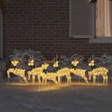 vidaXL LED irvasi 6 pcs Zlatno 45 x 19 x 65 cm tkanina | shoptok.hr
