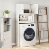 vidaXL Ormar za perilicu rublja s policom s pohranom s vratima Bijela 72.5 x 27 x 161 cm | shoptok.hr