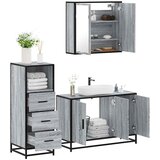 vidaXL 3-dijelni set kupaonskog namještaja siva boja hrasta drveni | shoptok.hr