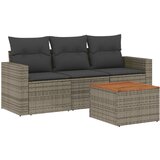  4-dijelni set vrtnih sofa od poliratana s jastucima sivi | shoptok.hr
