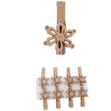  Set 8 božićnih ukrasnih kvačica boja drva 3x3 cm | shoptok.hr