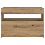 vidaXL Noćni ormarić s LED svjetlima Artisan hrast 60x35x40 cm | shoptok.hr