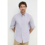 Polo Ralph Lauren Bombažna srajca moška, vijolična barva, 710805562