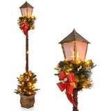 Costway Božična svetilka, 187 cm, 50 LED-diod, zasnežene vejice – zeleno-bela, (5000505512) Cene