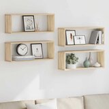  Kockaste zidne police 4 kom boja hrasta 60 x 15 x 23 cm drvene | shoptok.hr