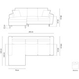 Cosmopolitan Design Tamno siva baršunasti sklopiva/s prostorom za odlaganje kutna garnitura (s lijevim kutom/s ležaljkom) Kyoto – | shoptok.hr