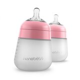 NANOBEBE silikonska bočica Flexy 270ml 2kom - Roza pink 1012214 | shoptok.hr